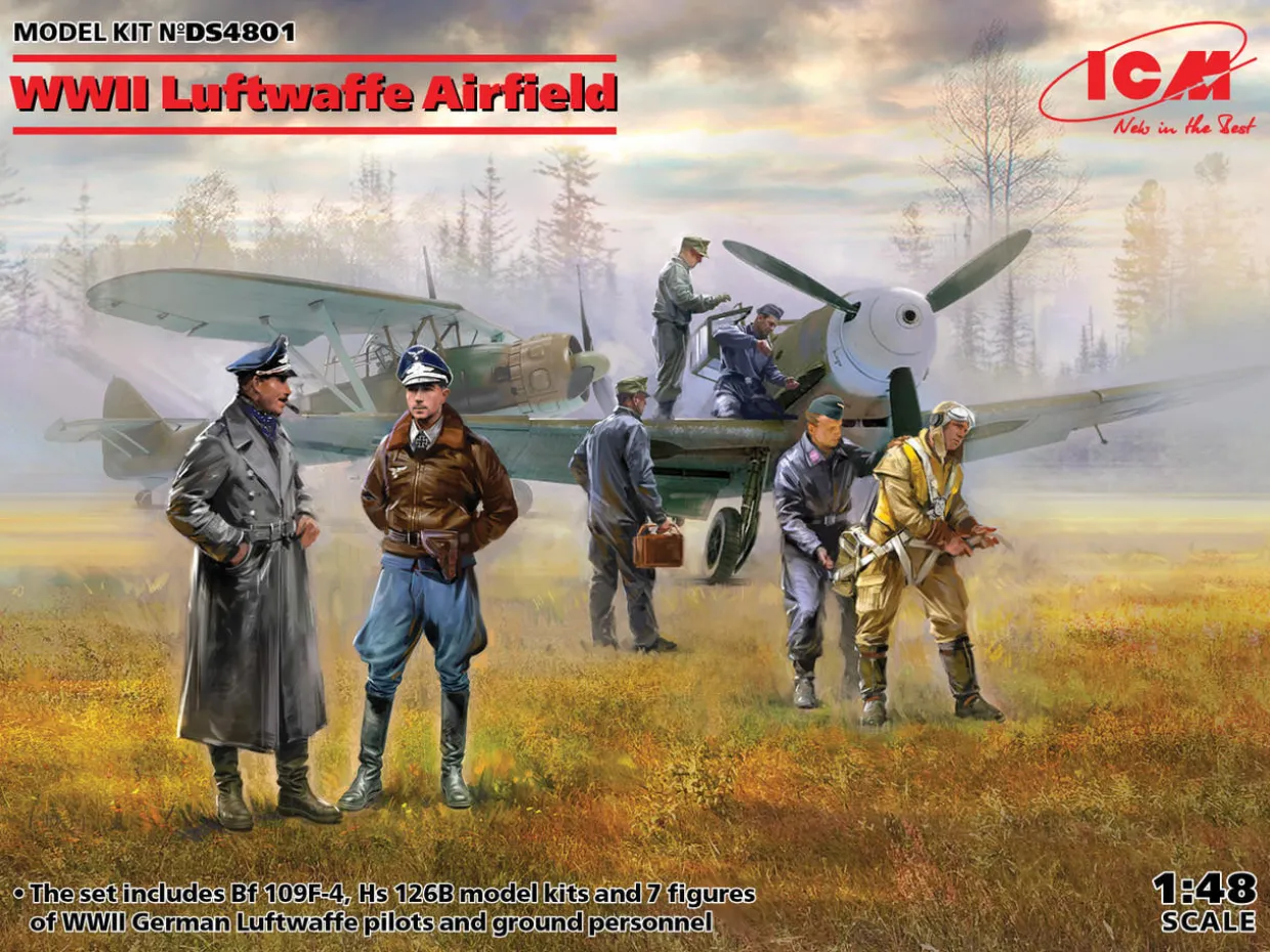 ICM 1/48 Luftwaffe Airfield Diorama Model Kit
