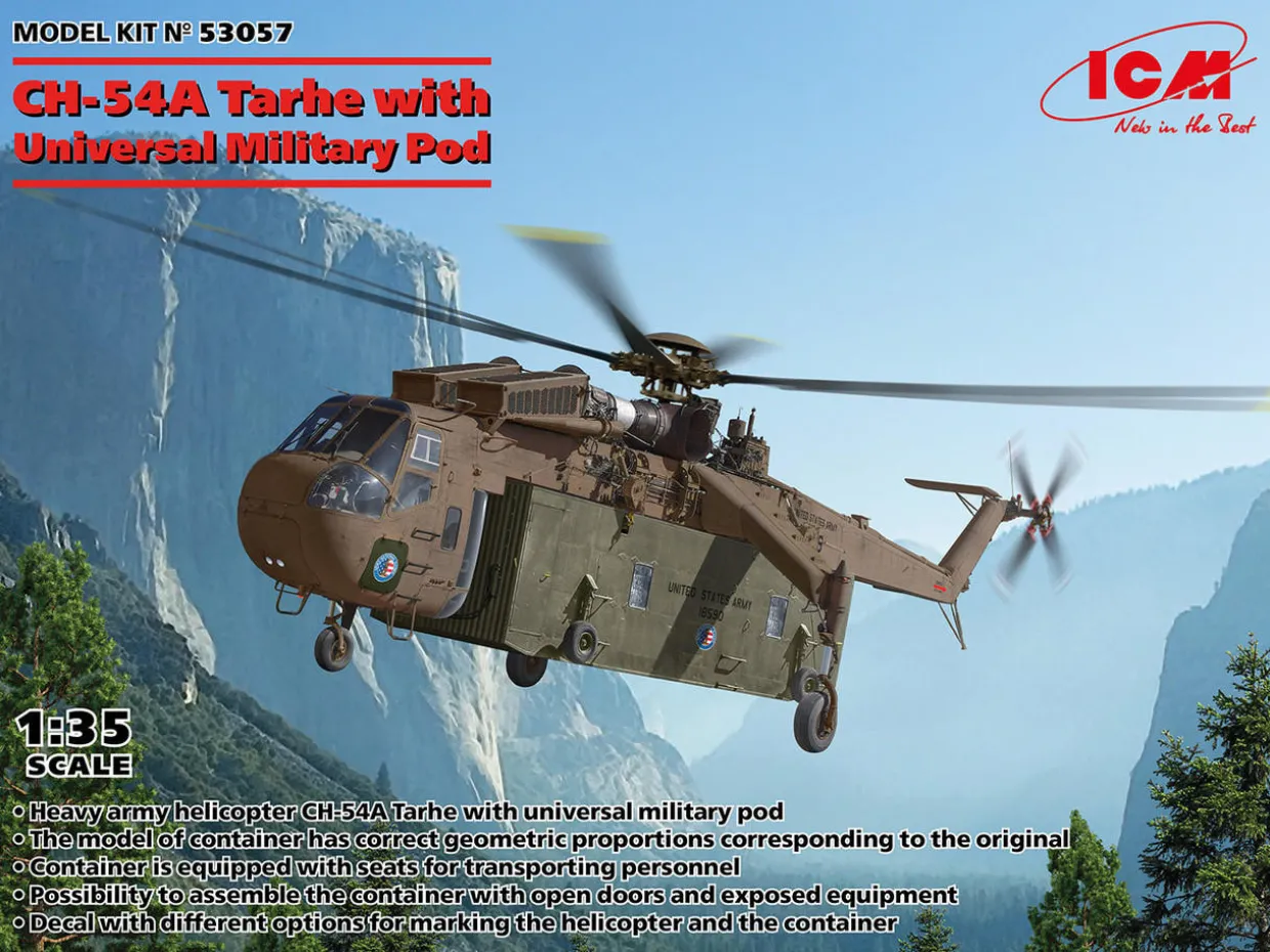 ICM 1/35 Sikorsky CH-54A "Tarhe" with Universal Military Pod