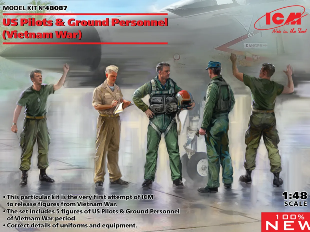 ICM 1/48 Vietnam War US Pilots & Ground Personnel