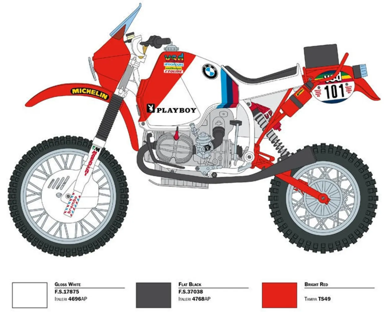 Italeri 1/9 BMW R80 GS 1000 Paris Dakar 1985