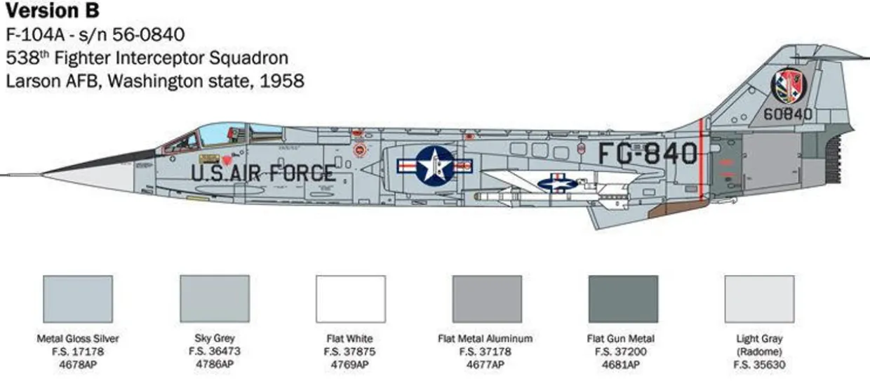 Italeri 1/32 Lockheed F-104 Starfighter A/C