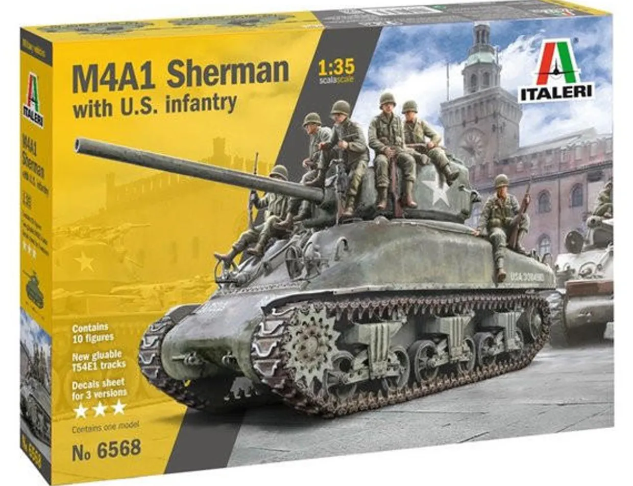 Italeri 1/35 M4A1 Sherman with US Infantry