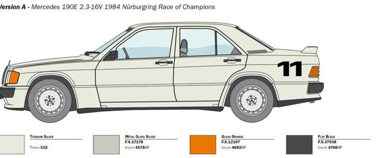 Italeri 1/24 Mercedes 190E 2.3 16V