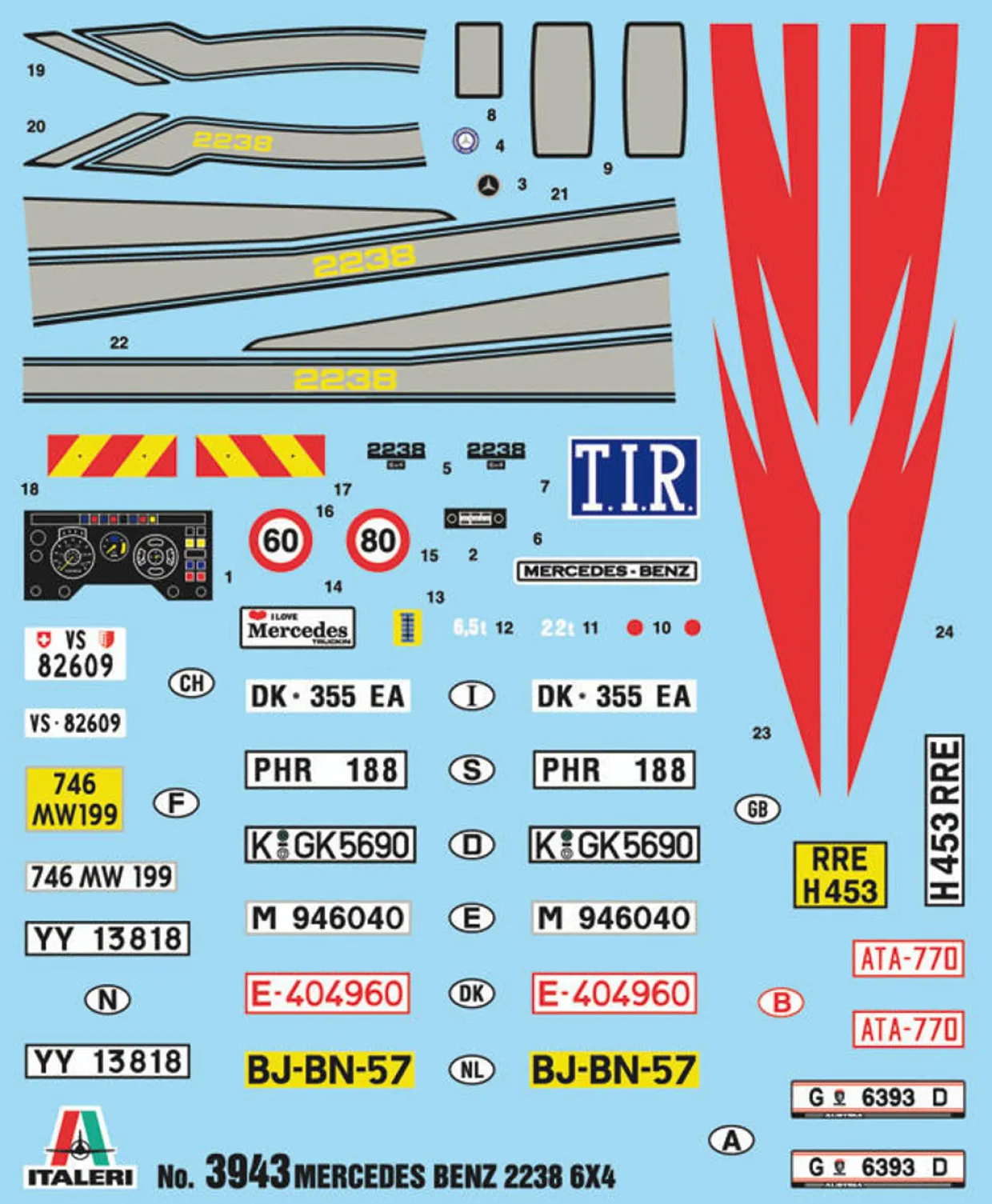 Italeri 1/24 Mercedes-Benz 2238 6x4