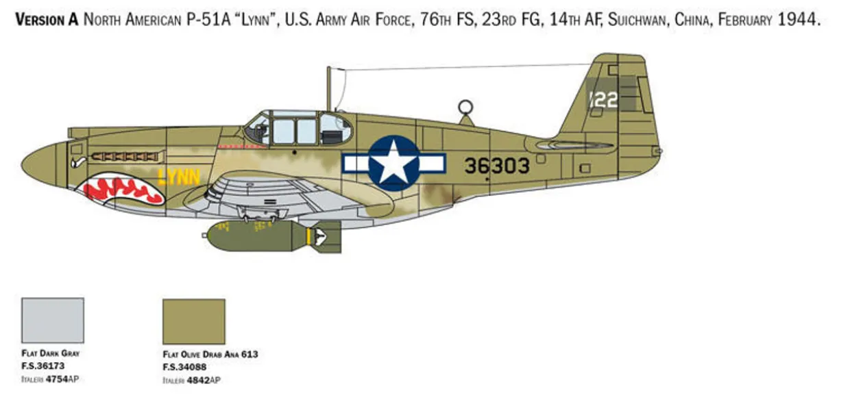 Italeri 1/72 North American P-51A Mustang