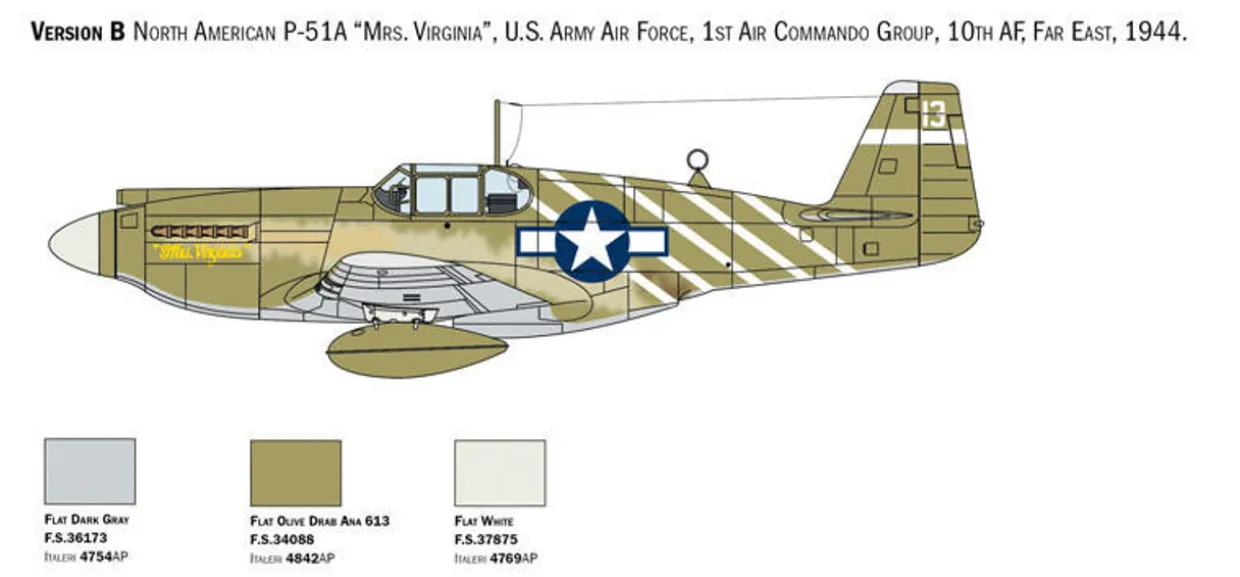 Italeri 1/72 North American P-51A Mustang