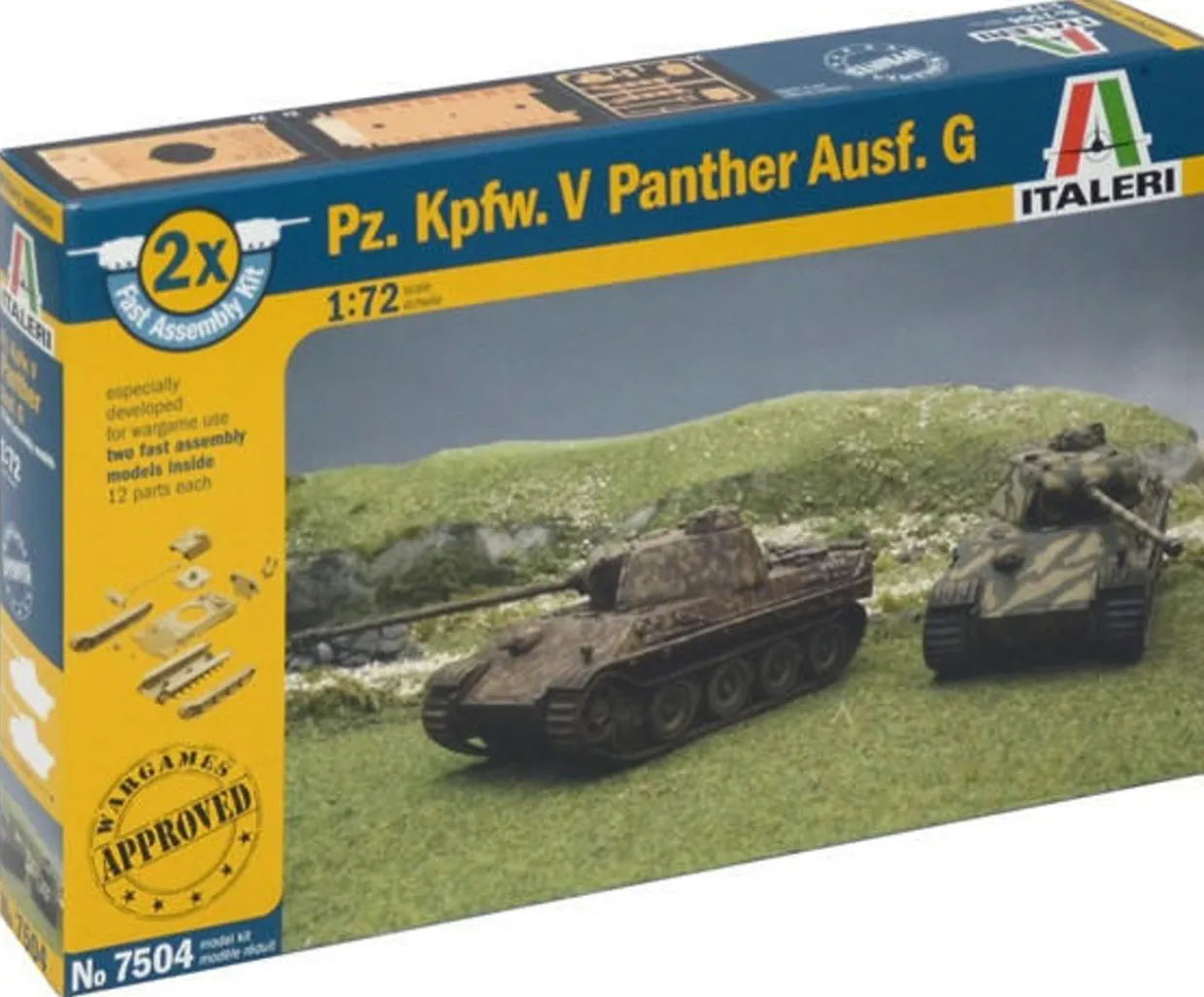 Italeri 1/72 Pz.Kpfw.V Ausf.G Panther Fast Assembly Model Kit