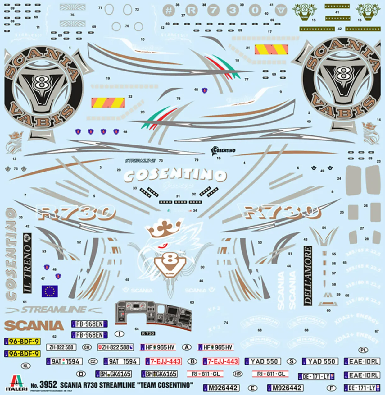 Italeri 1/24 Scania R730 Streamline Show Truck