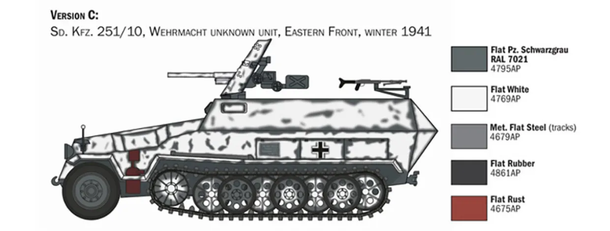 Italeri 1/72 Sd.Kfz.251/10 3.7 cm PaK
