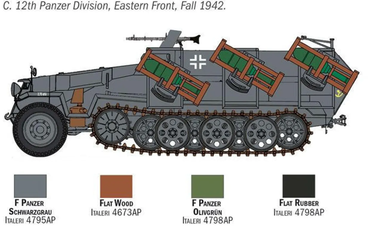 Italeri 1/72 Sd.Kfz.251/1 Stuka Zu Fuss