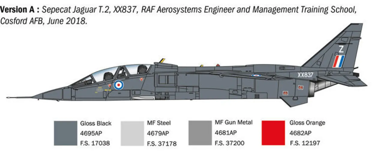 Italeri 1/72 Sepecat Jaguar T.2 Trainer Model Kit