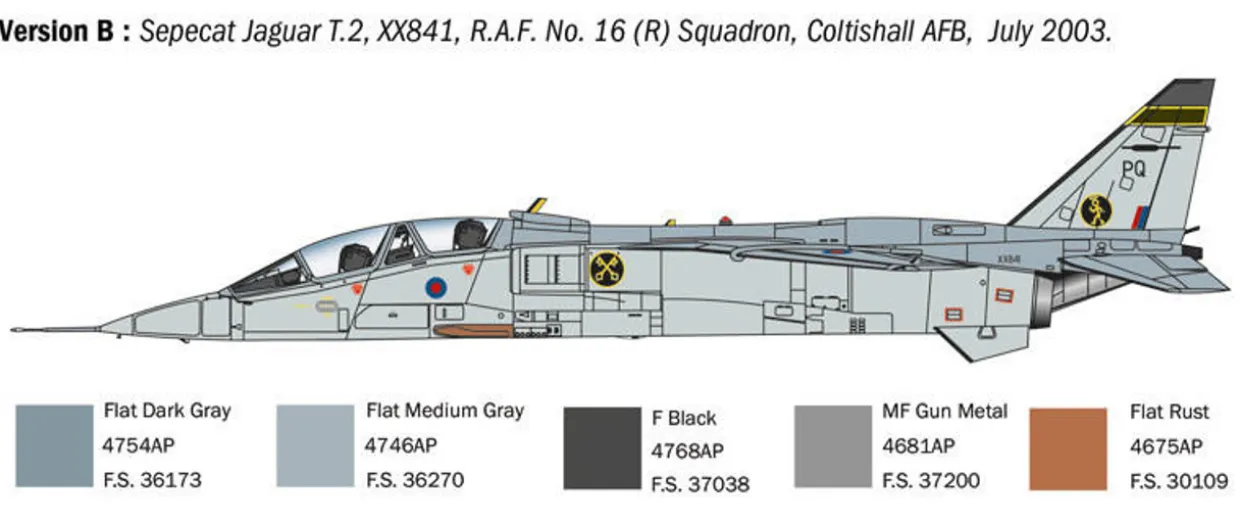 Italeri 1/72 Sepecat Jaguar T.2 Trainer Model Kit
