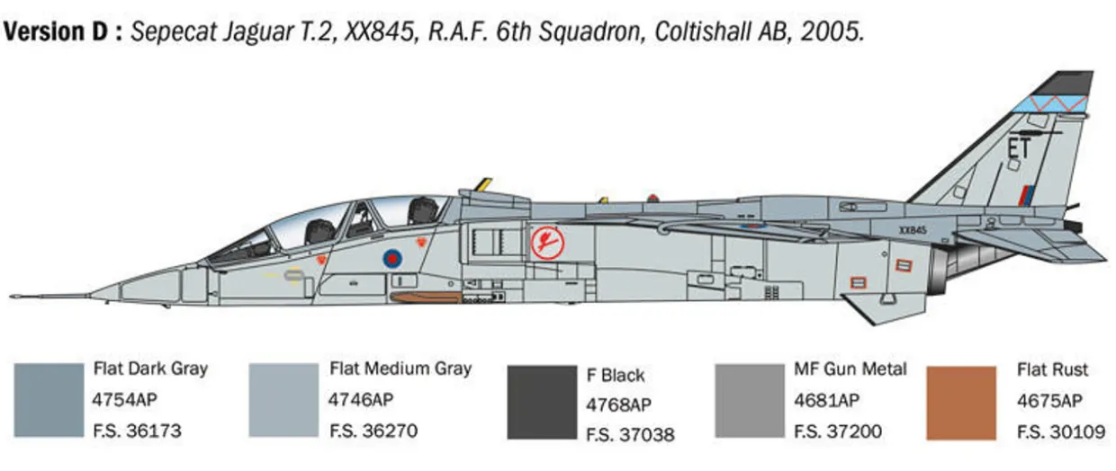 Italeri 1/72 Sepecat Jaguar T.2 Trainer Model Kit
