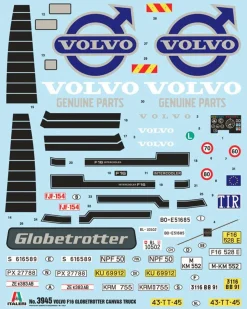 Italeri 1/24 Volvo F16 Globetrotter Canvas with Elevator