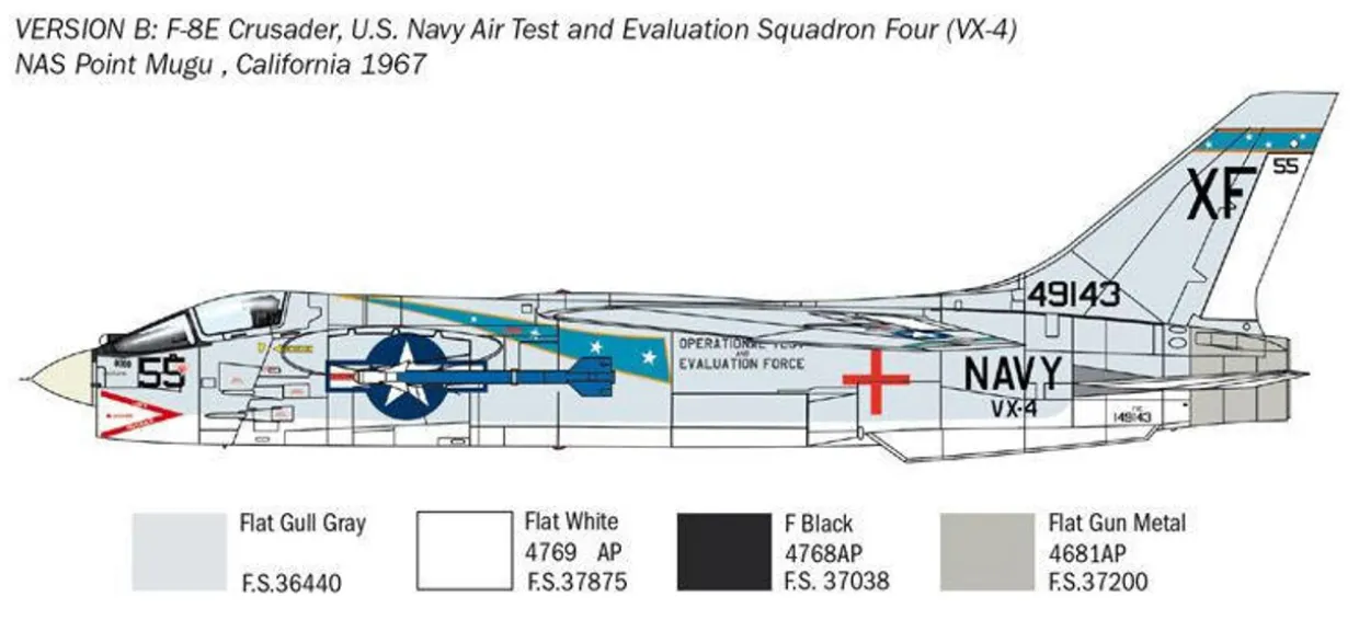 Italeri 1/72 Vought F-8E Crusader