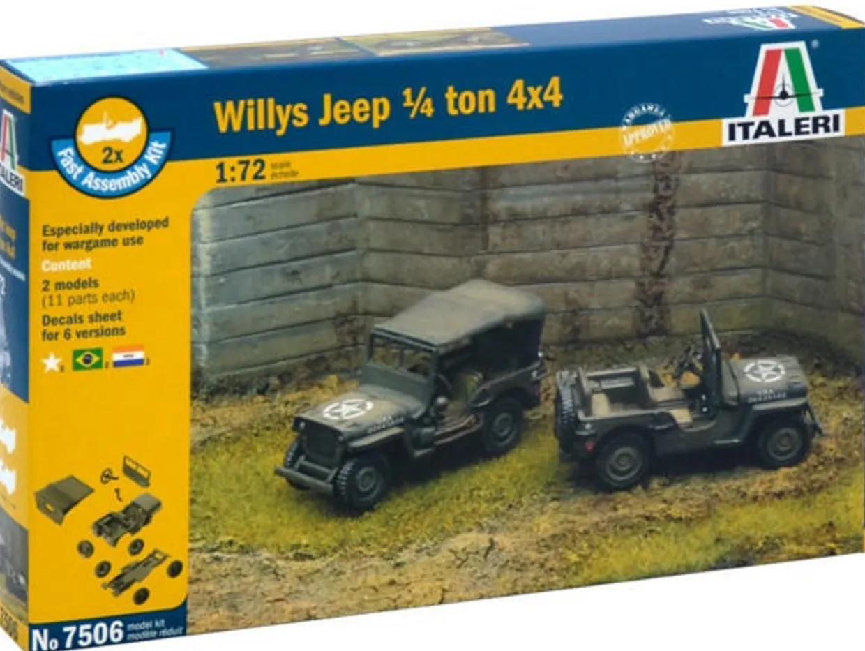 Italeri 1/72 Willys Jeep Fast Assembly Model Kit