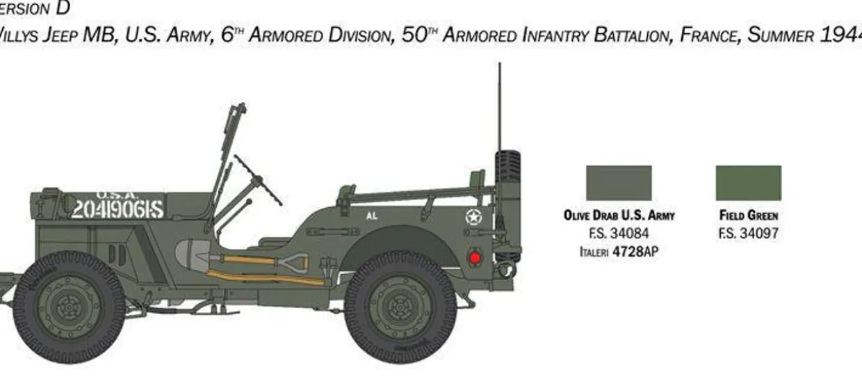 Italeri 1/24 Willys Jeep 80th Anniversary