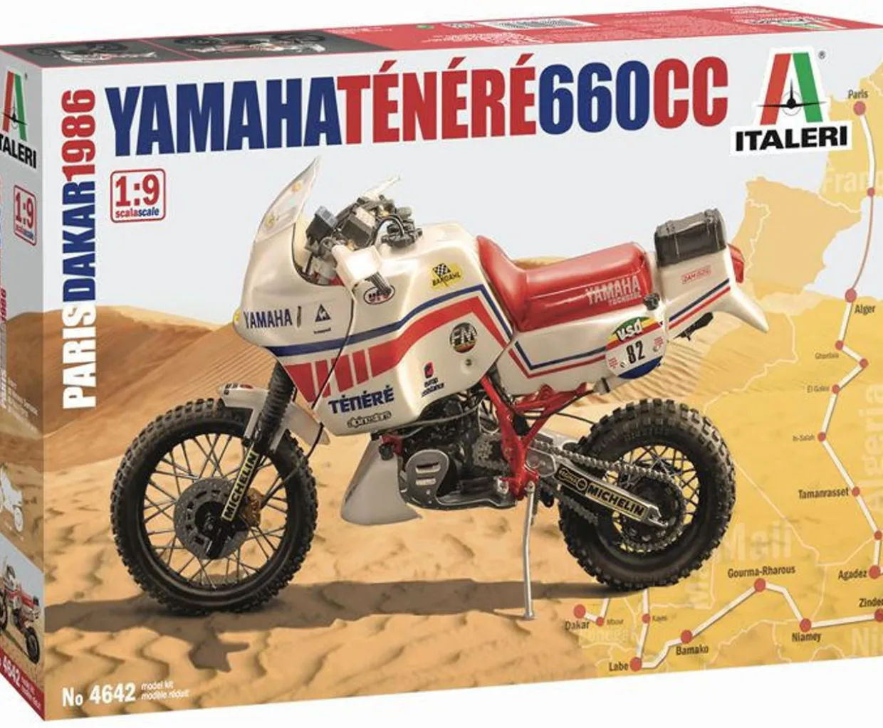 Italeri 1/9 Yamaha Tenere 660cc Paris Dakar 1986