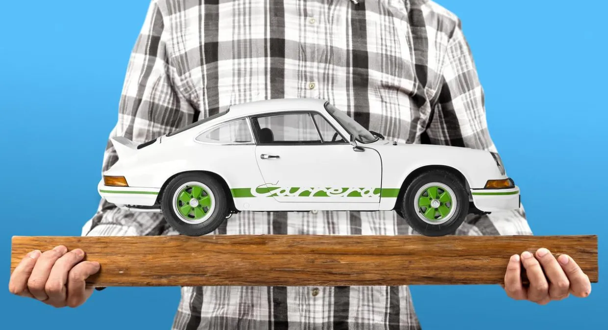 IXO 1/8 White Porsche 911 Carrera RS 2.7 Diecast Model Kit