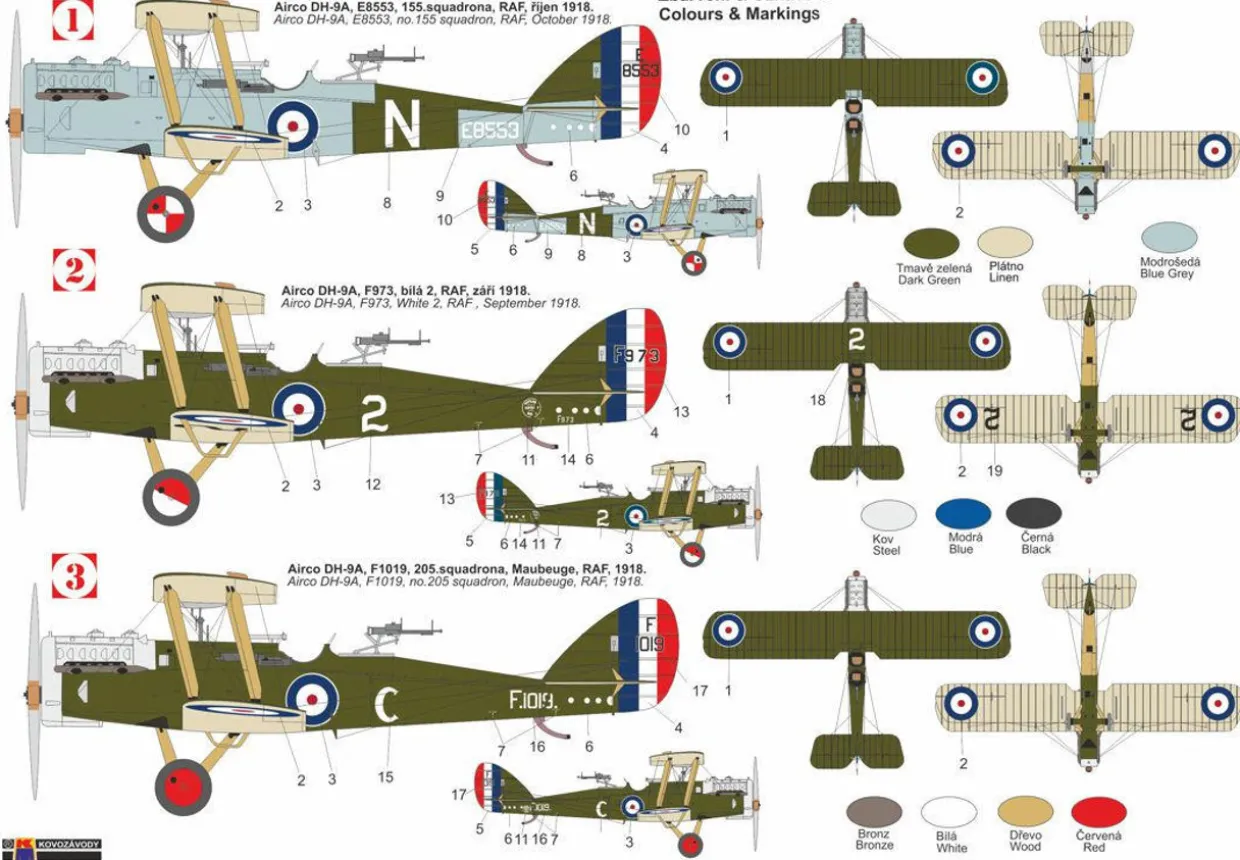 KPM 1/72 Airco DH-9A 'At war' Model Kit