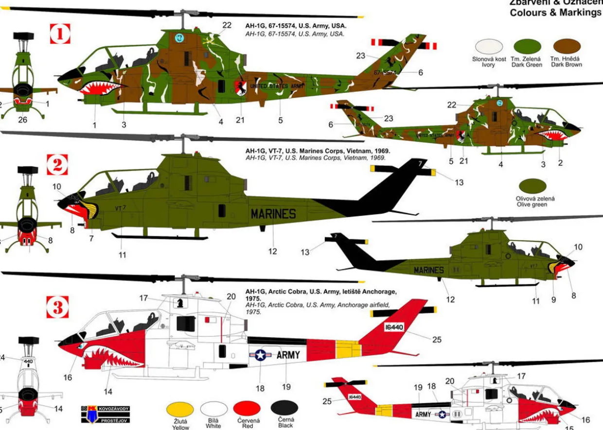 KPM 1/72 Bell AH-1G Huey Cobra 'Special Markings' Model Kit