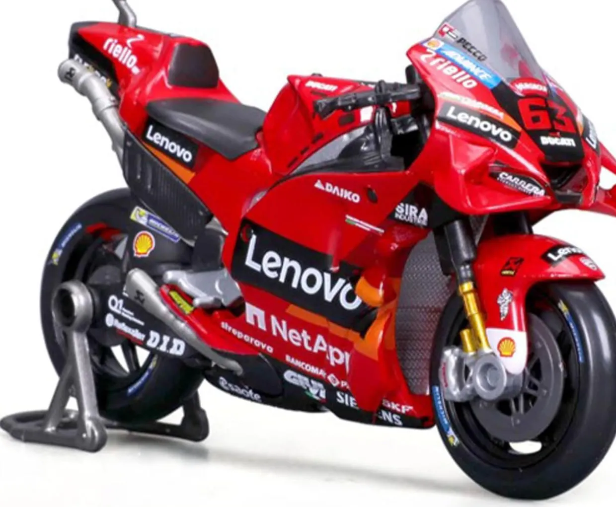 Maisto 1/18 2022 Ducati Lenovo #63 Bagnaia Diecast Model