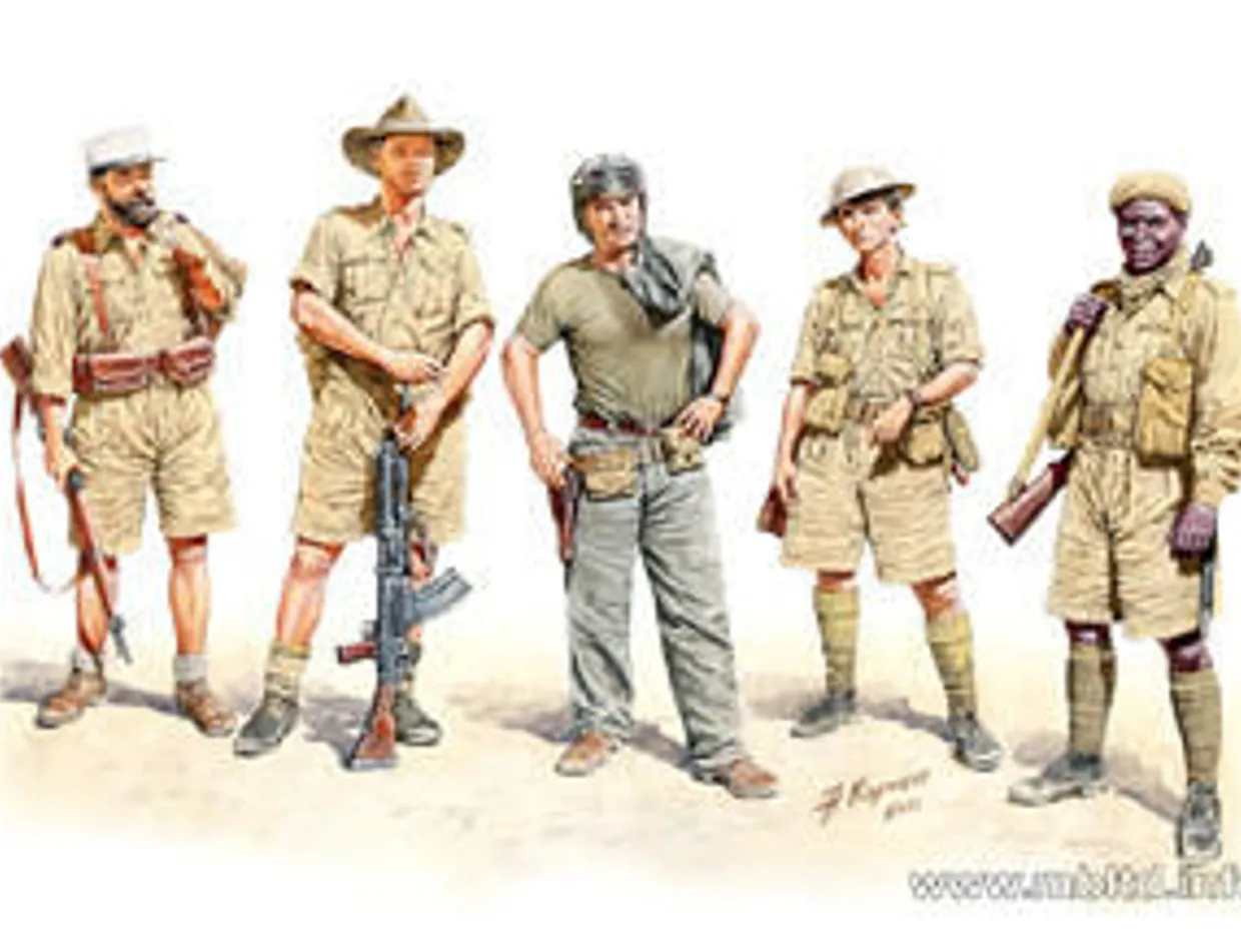 Master Box 1/35 Battles in North Africa Kit 3 Model Figures