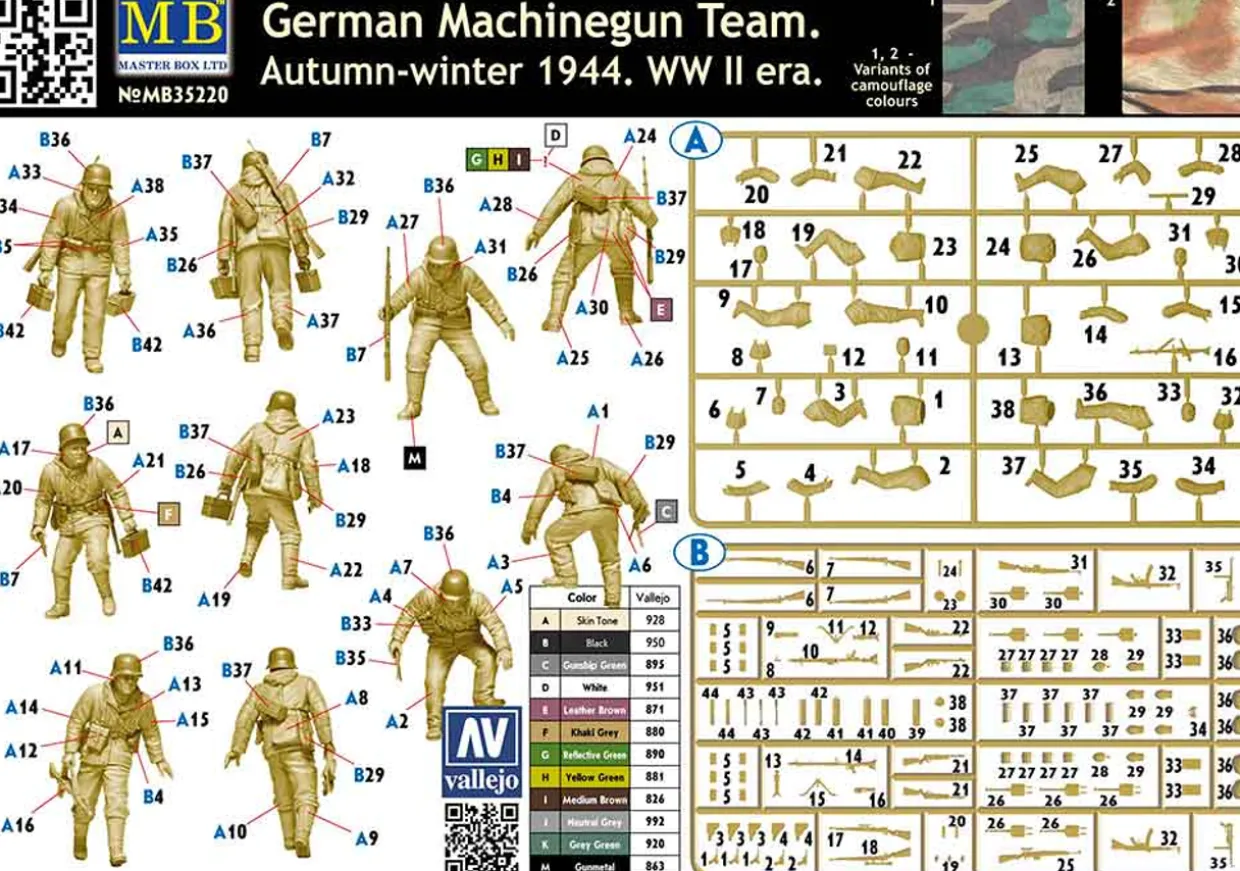 Master Box 1/35 German MG Team Winter 1944