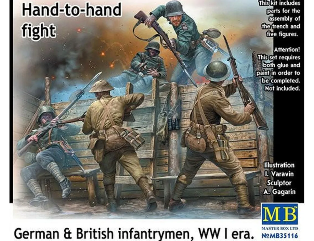 Master Box 1/35 Hand to Hand Fight German & British Infantry