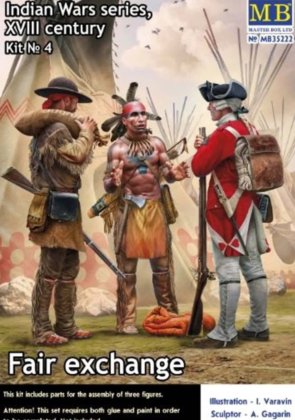 Master Box 1/35 Indian Wars Series XVIII Century Kit 4 - Fair Exchange