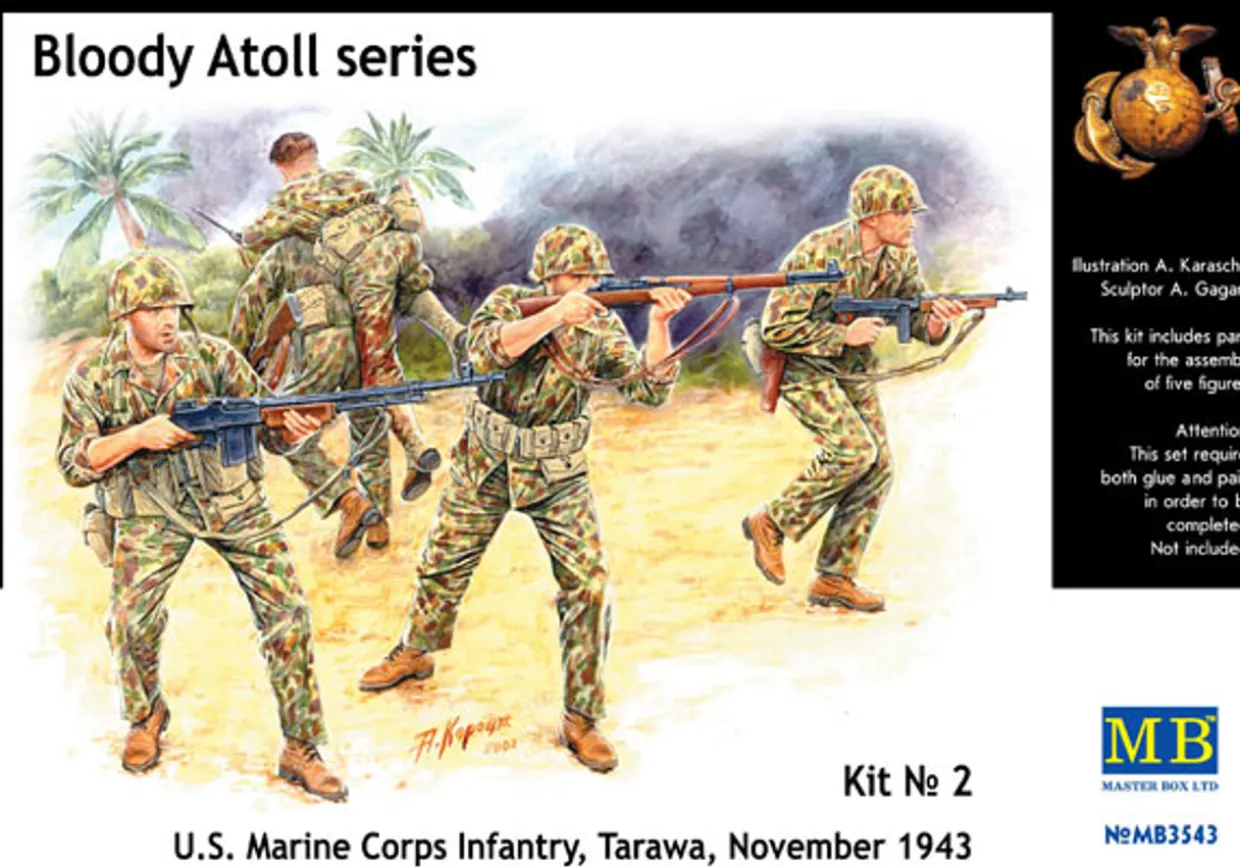 Master Box 1/35 WWII Bloody Atoll Series Kit 2 - US Marine Corps Infantry