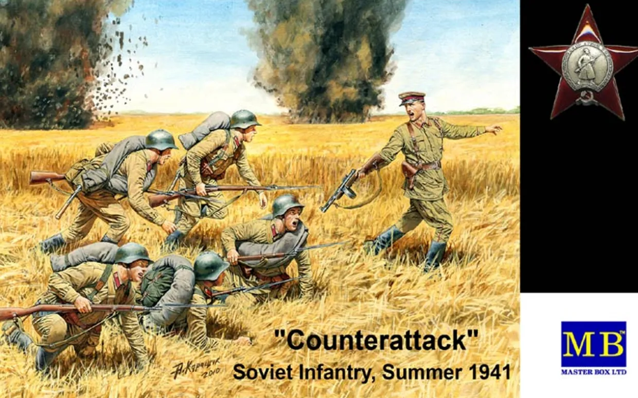 Master Box 1/35 WWII Soviet Infantry Summer 1941 - Counterattack