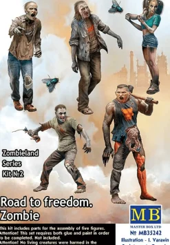 Master Box 1/35 Zombieland Kit 2 - Road to Freedom Zombies