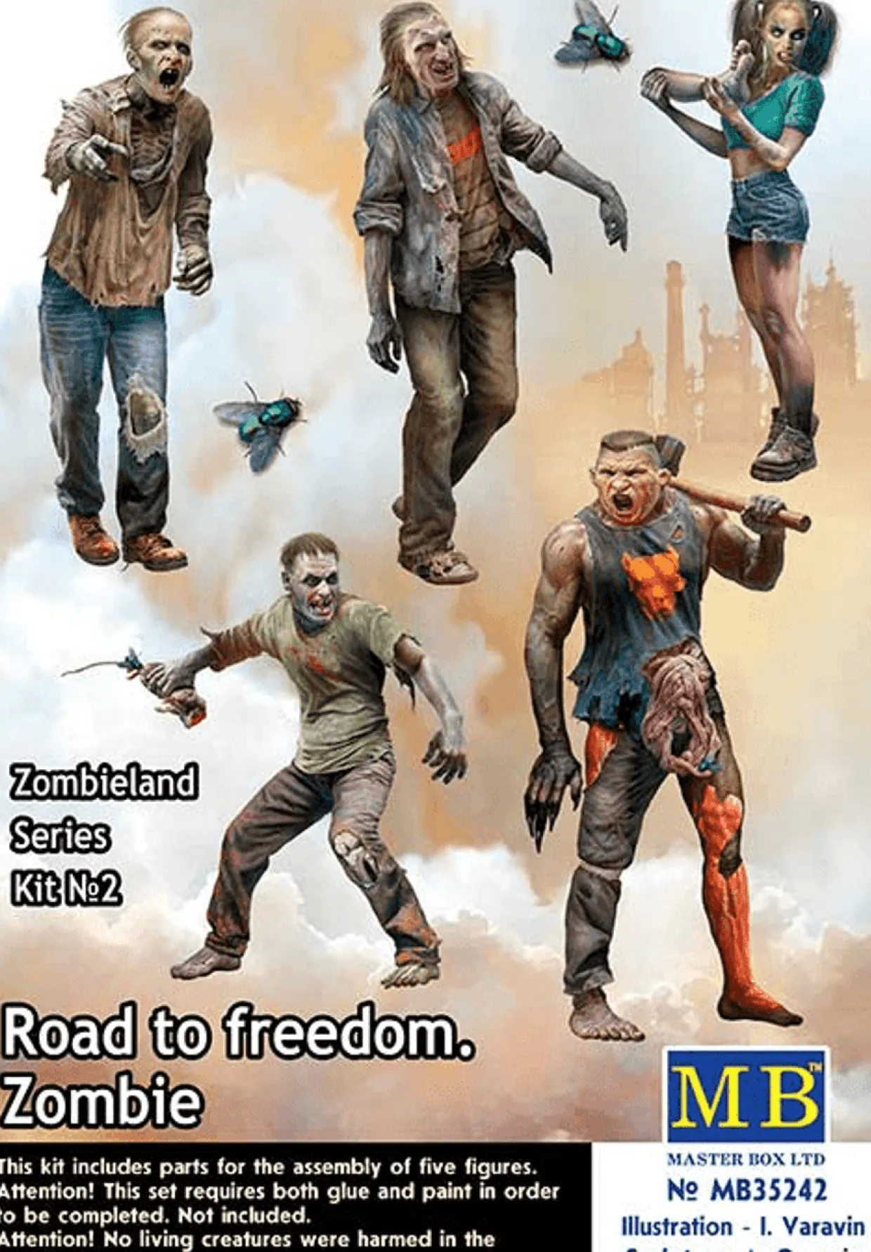 Master Box 1/35 Zombieland Kit 2 - Road to Freedom Zombies