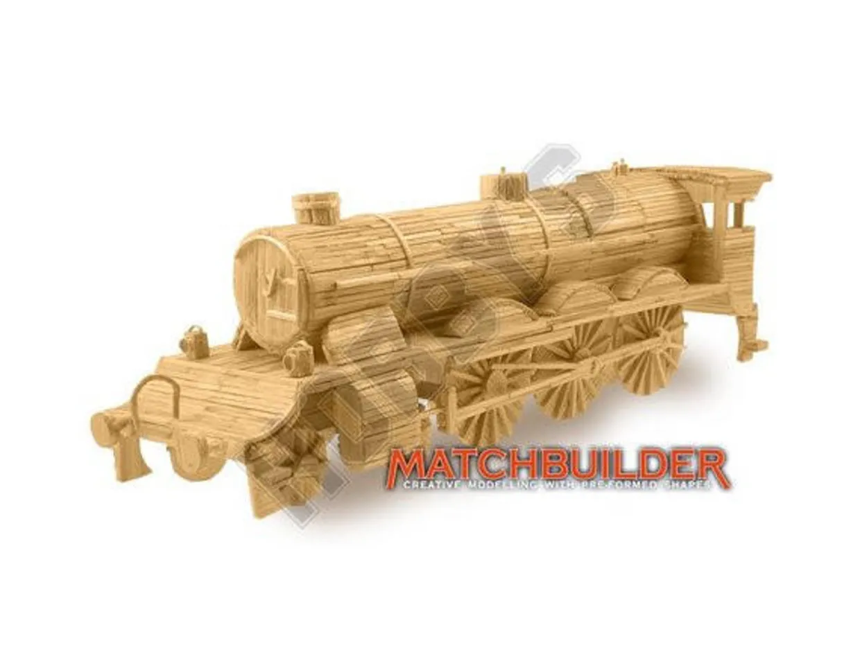 Matchbuilder Locomotive Matchstick Model