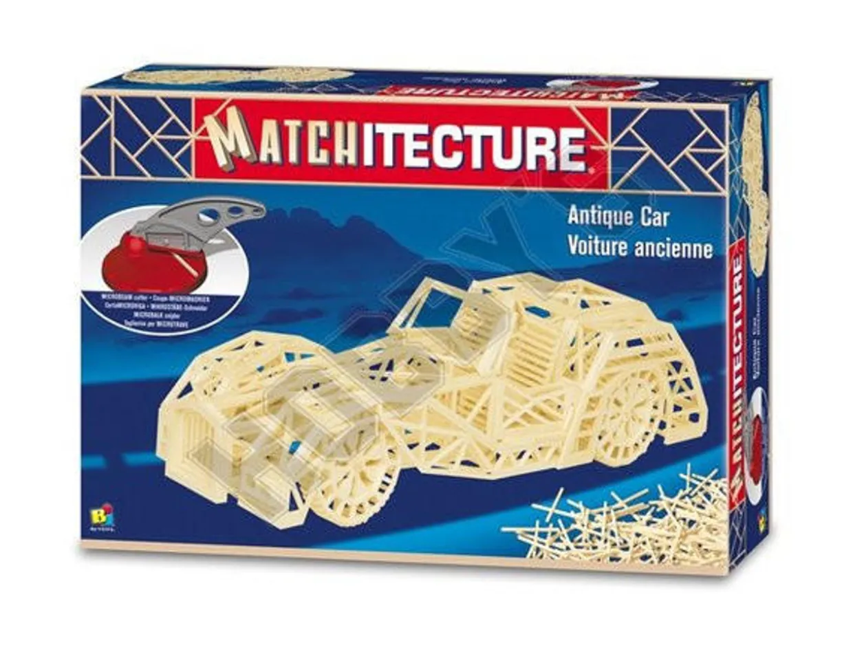 Matchitecture Antique Car Matchstick Model