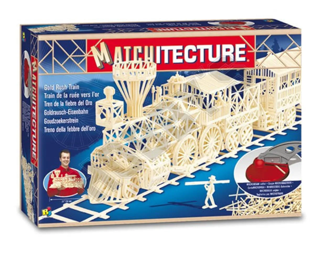 Matchitecture Gold Rush Train Matchstick Model