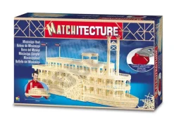 Matchitecture Mississippi Boat Matchstick Model