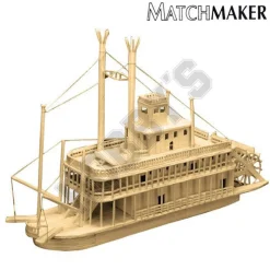 Matchmaker Riverboat Matchstick Model