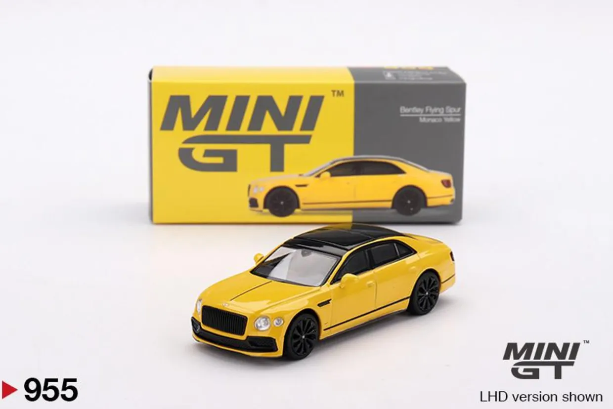 Mini GT 1/64 Bentley Flying Spur Monaco Yellow (RHD)