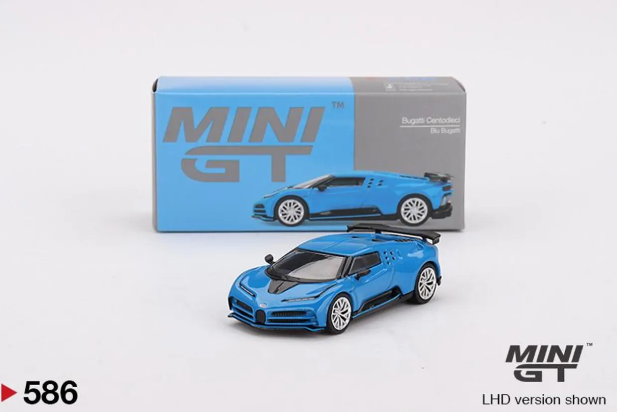 Mini GT 1/64 Bugatti Centodieci Blu Bugatti