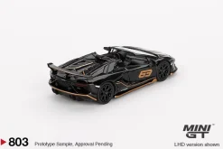 Mini GT 1/64 Lamborghini Aventador SVJ 63 Roadster Nero Aldebaran (LHD)