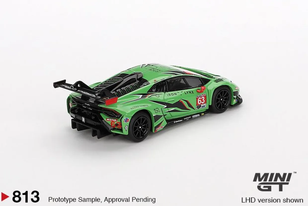 Mini GT 1/64 Lamborghini Huracan GT3 Evo2 No.63 Iron Lynx Imsa 2023
