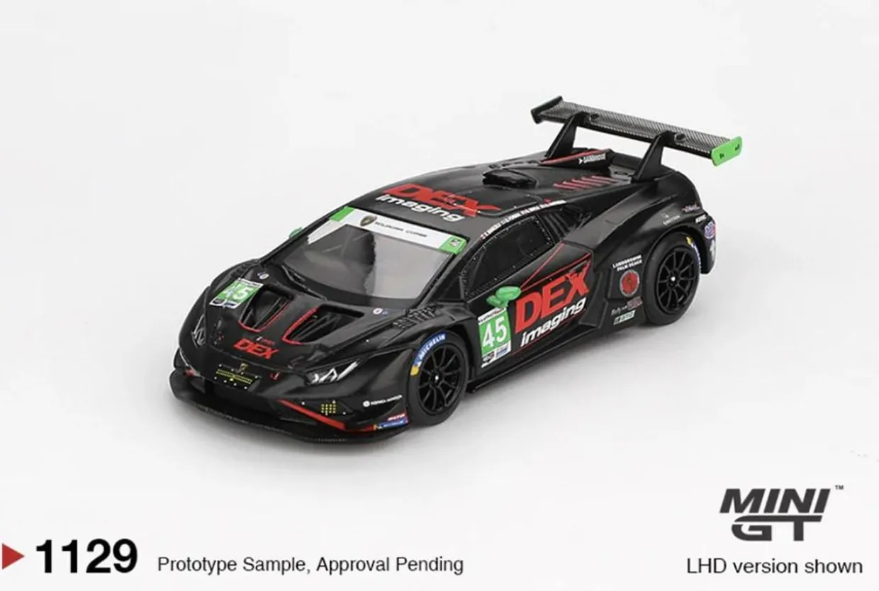 Mini GT 1/64 Lamborghini Hurácan GT3 Evo2 No.45 Dex Imaging 2024 IMSA Daytona 24H