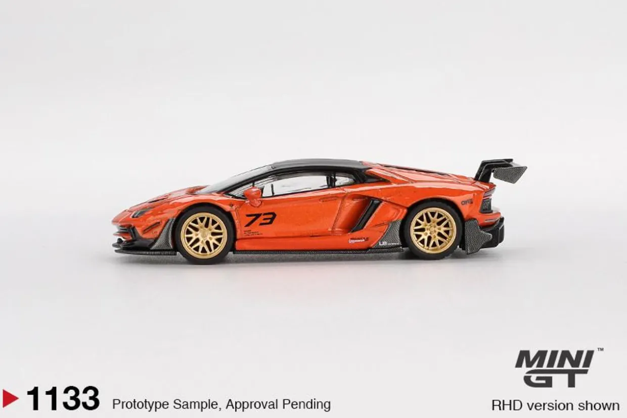Mini GT 1/64 LB WORKS Lamborghini Aventador Limited Edition Orange MDX 2025