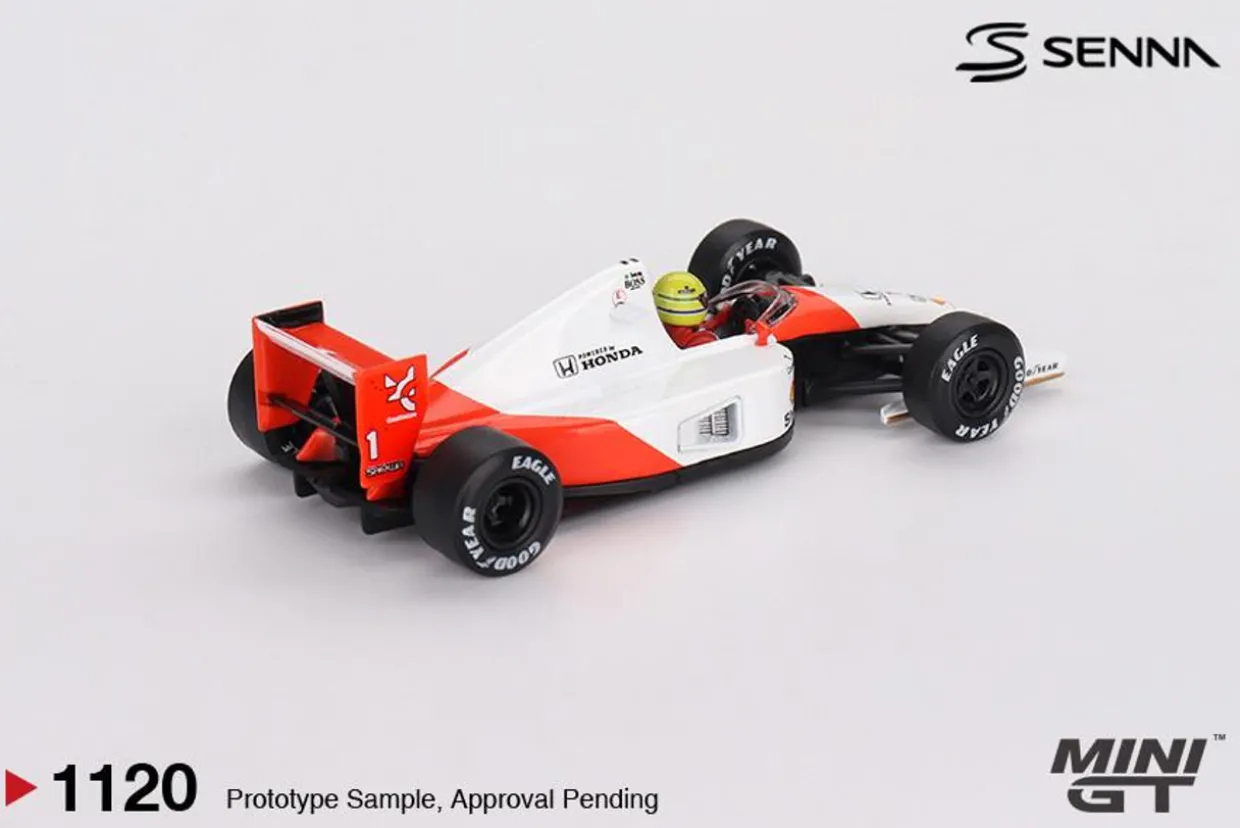 Mini GT 1/64 McLaren MP4/6 #1 Ayrton Senna 1991 Japanese Grand Prix 2nd Place