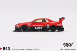 Mini GT 1/64 Nissan LB-ER34 Super Silhouette SKYLINE Red/Black