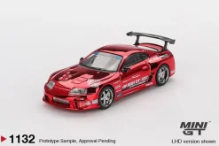 Mini GT 1/64 Toyota Supra (A80) Top Secret GT-300 Top Secret Red Chrome
