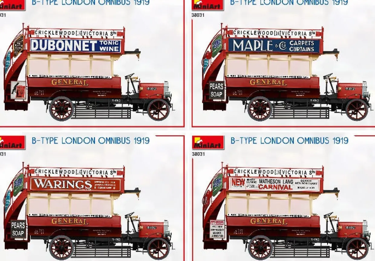 MiniArt 1/35 B Type London Omnibus Model Kit