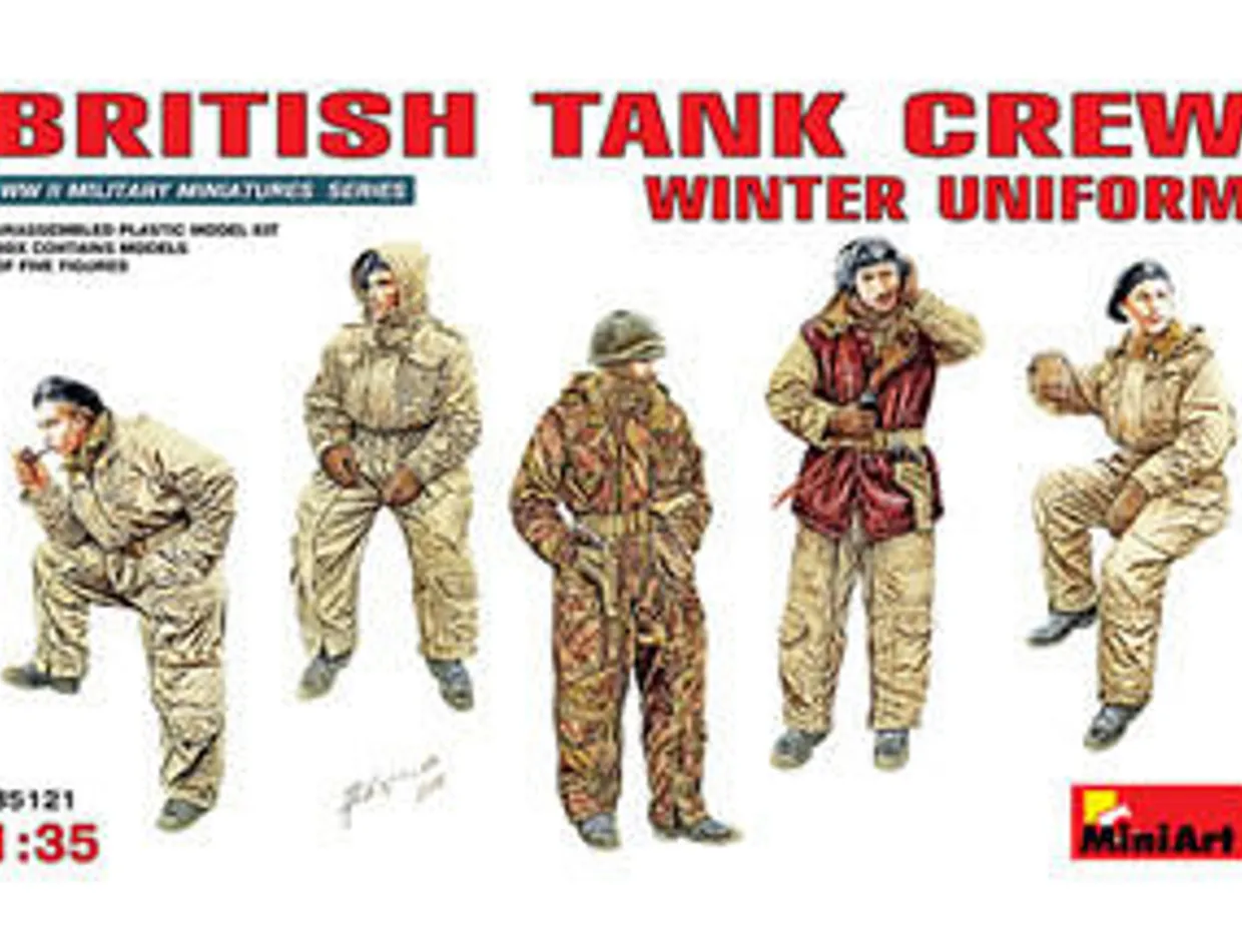 MiniArt 1/35 British Tank Crew Winter Uniform Model Figures